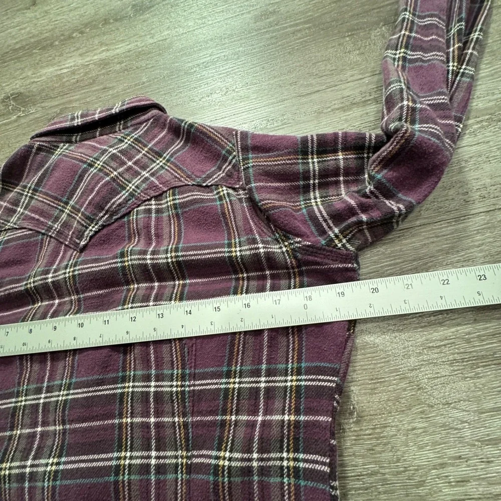 True Religion Shirt Adult Medium Plaid Western Pearl Snap Flannel 100% Cotton